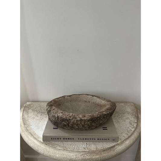Antique Stone Kharal Tray, Large