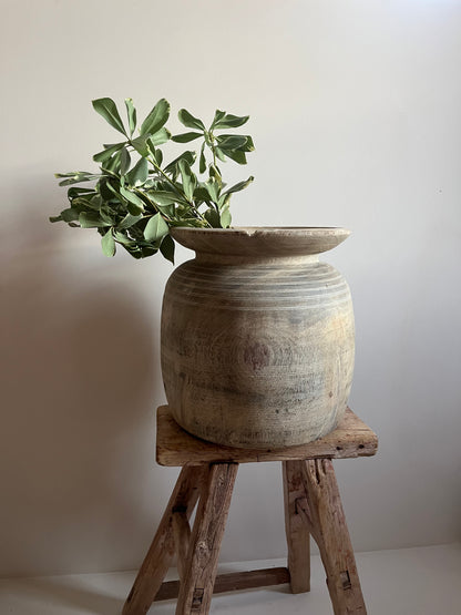 Vintage Teakwood Pot, XL No. 001