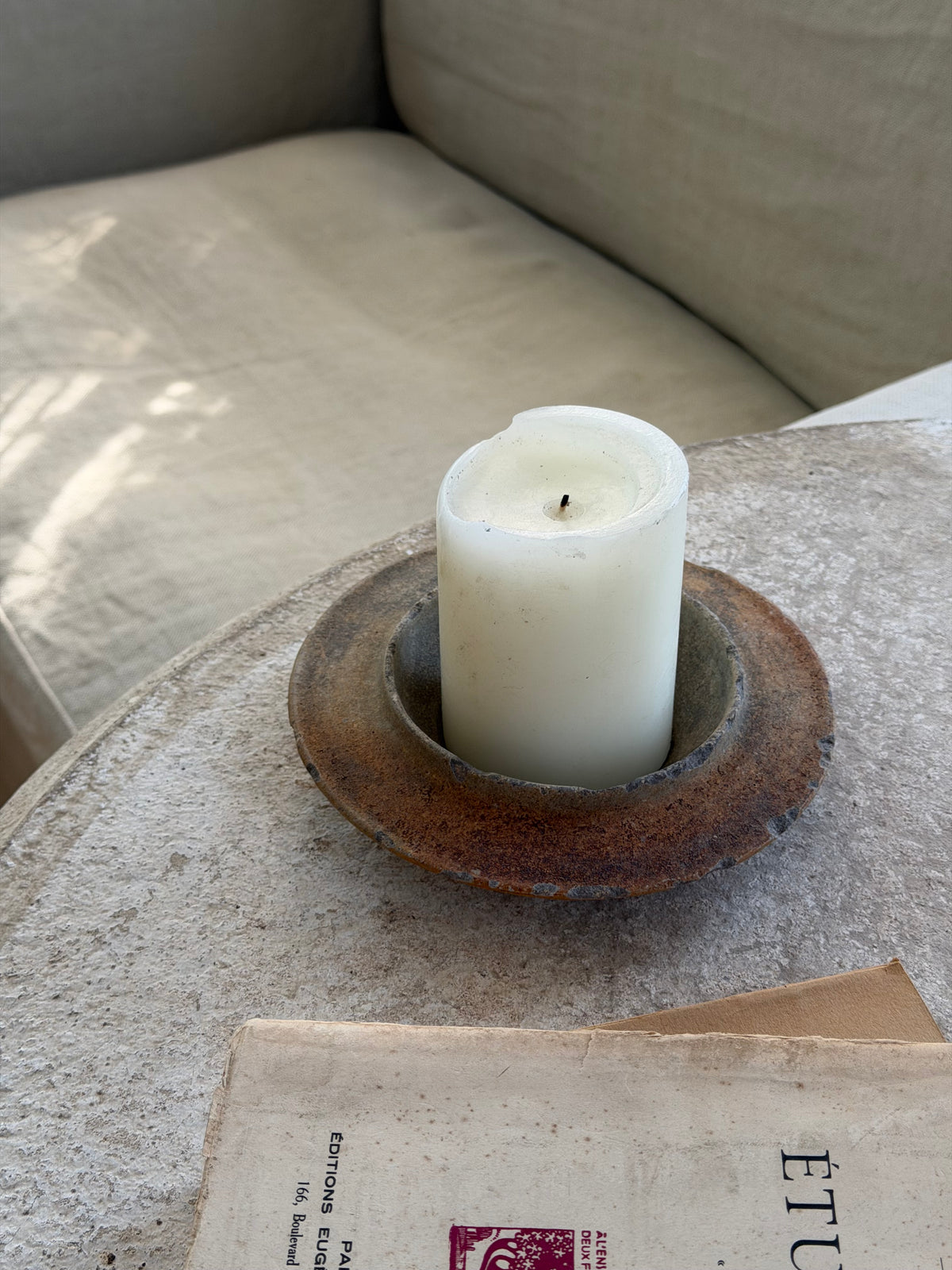 French Confit Candle Tray - Terracotta