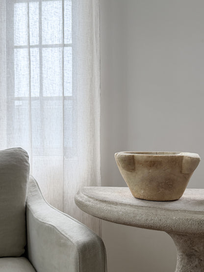 Large French Marble Mortar