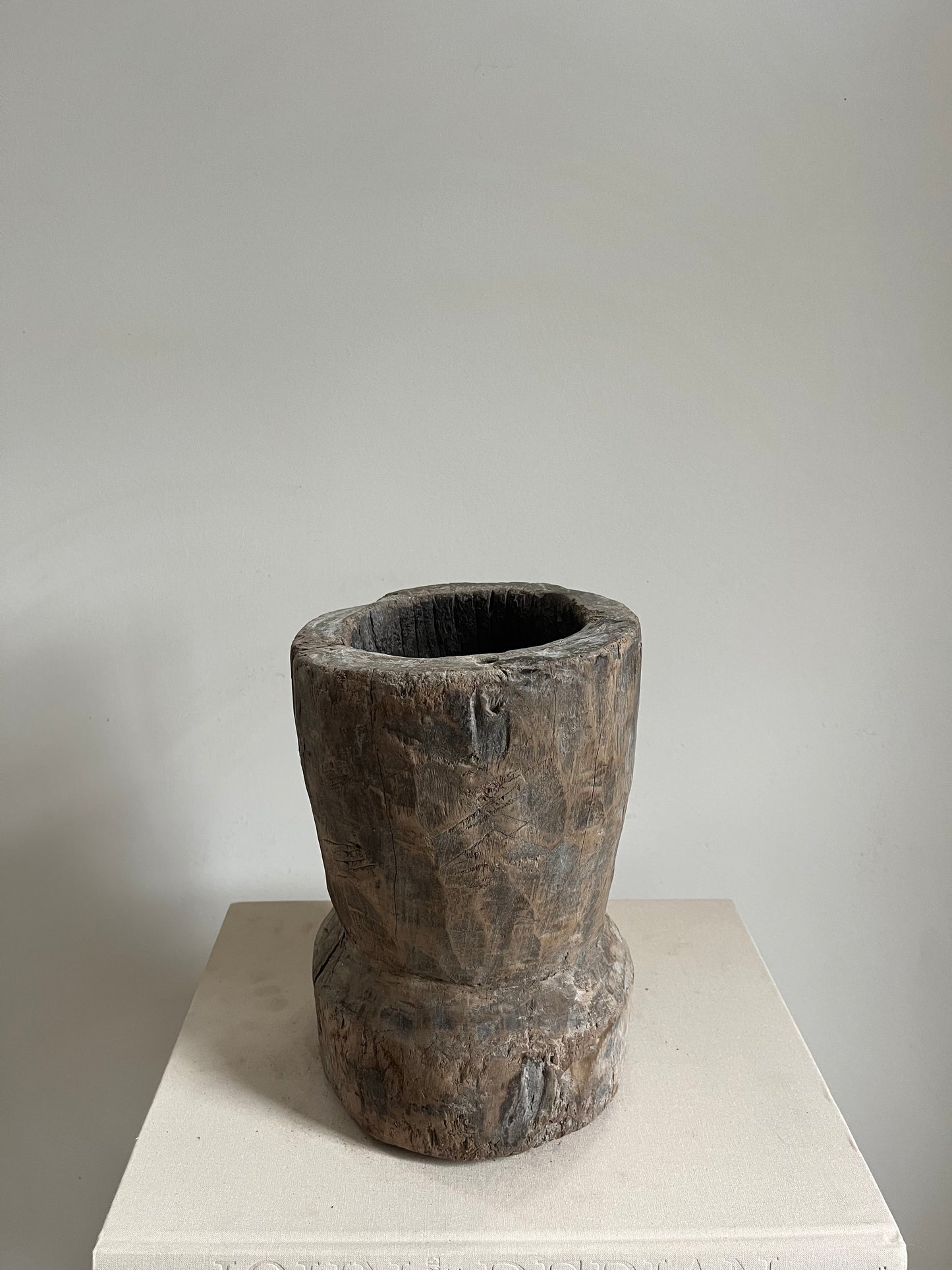 Antique Wood Mortar IV