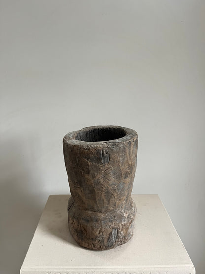 Antique Wood Mortar IV