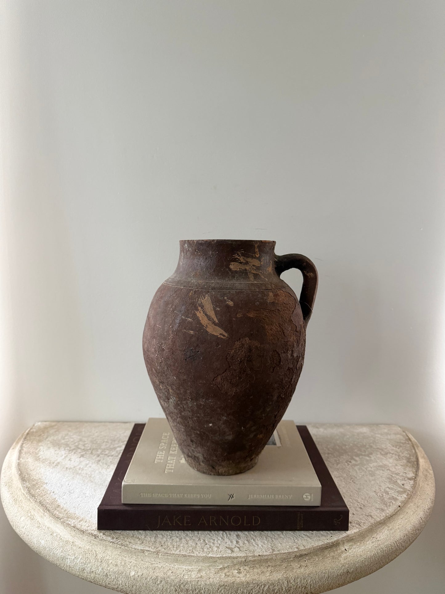 Large 1 Handle Anatolian Vessel - Ember Brown