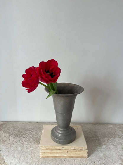 Antique Pewter Vase