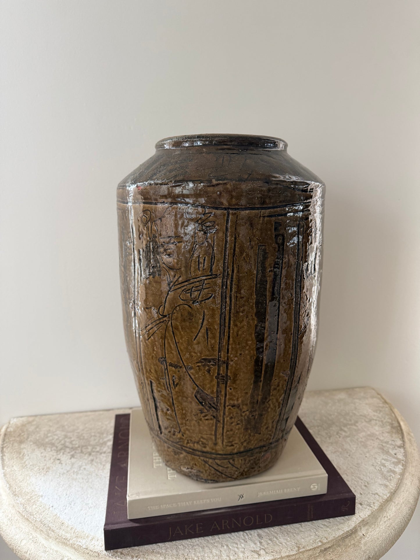 Tall Vintage Ginger Jar