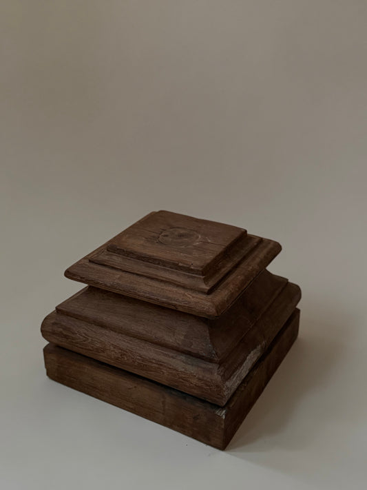 Wood Pedestal Base - Square