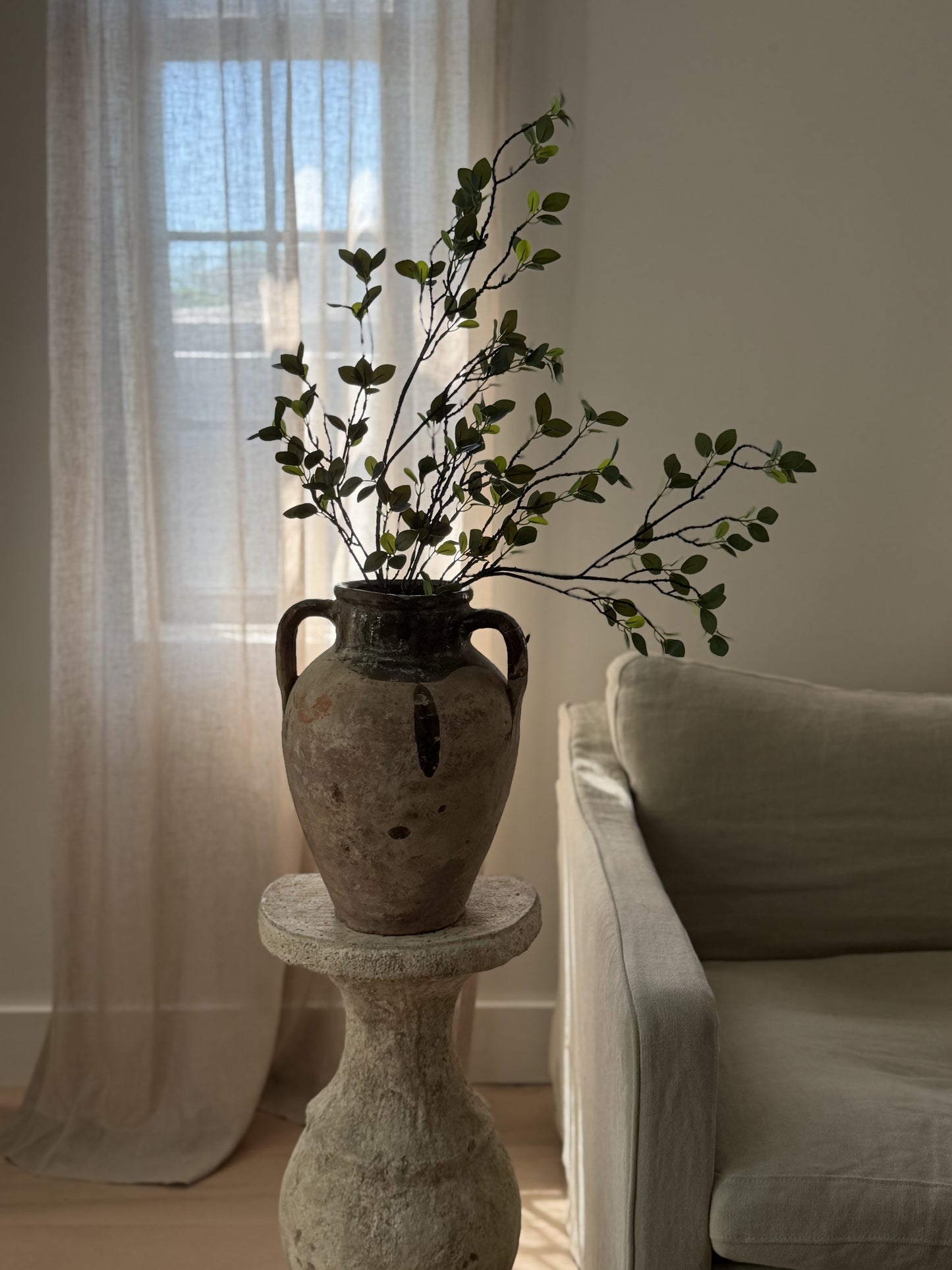 Konya Pot - Terracotta & Olive