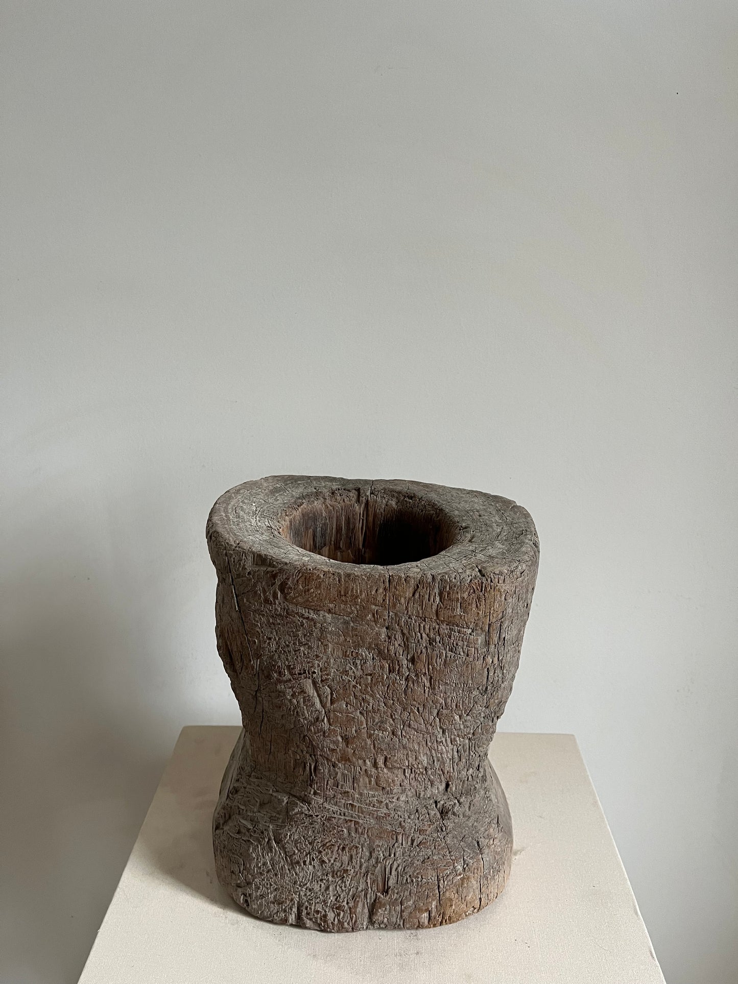 Antique Wood Mortar I