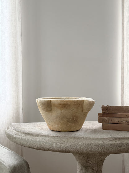 Large French Marble Mortar
