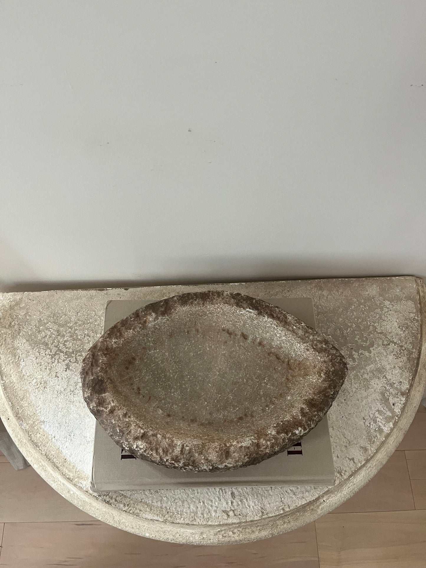 Antique Stone Kharal Tray, Large
