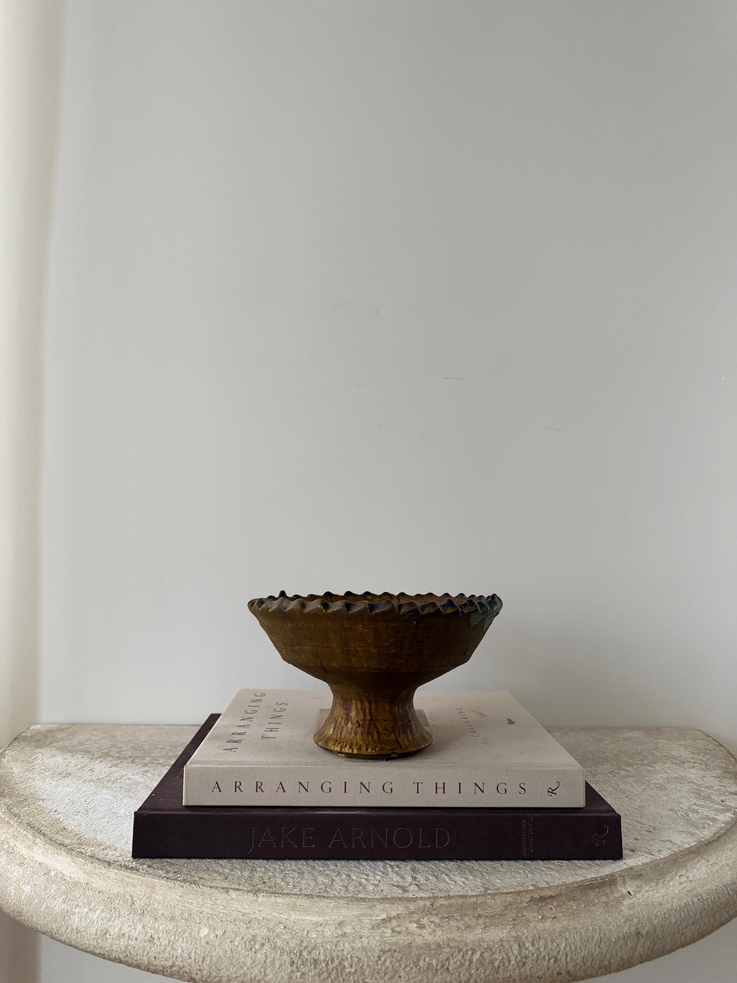 Mustard Tamegroute Pedestal Bowl I