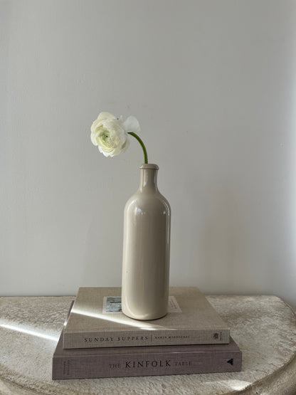 Cream French Stoneware Bottle