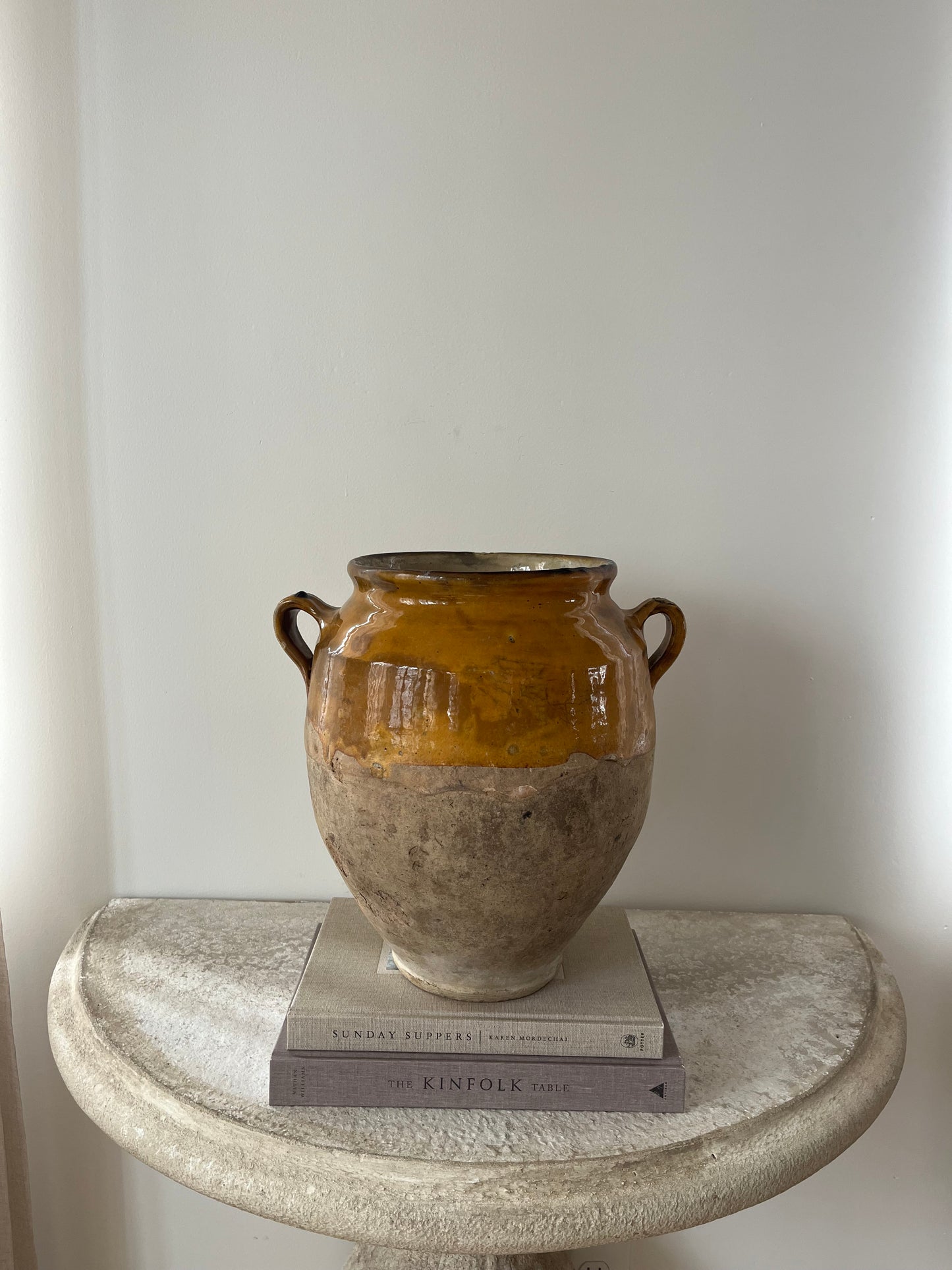 Large Antique Confit Pot III