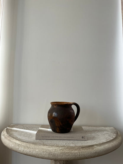 Umber & Mustard Glaze Small French Pot