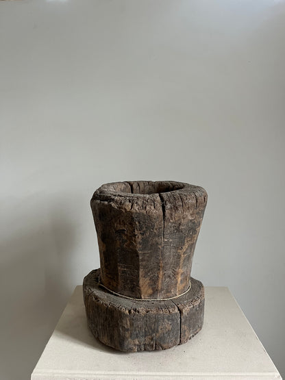 Antique Wood Mortar III
