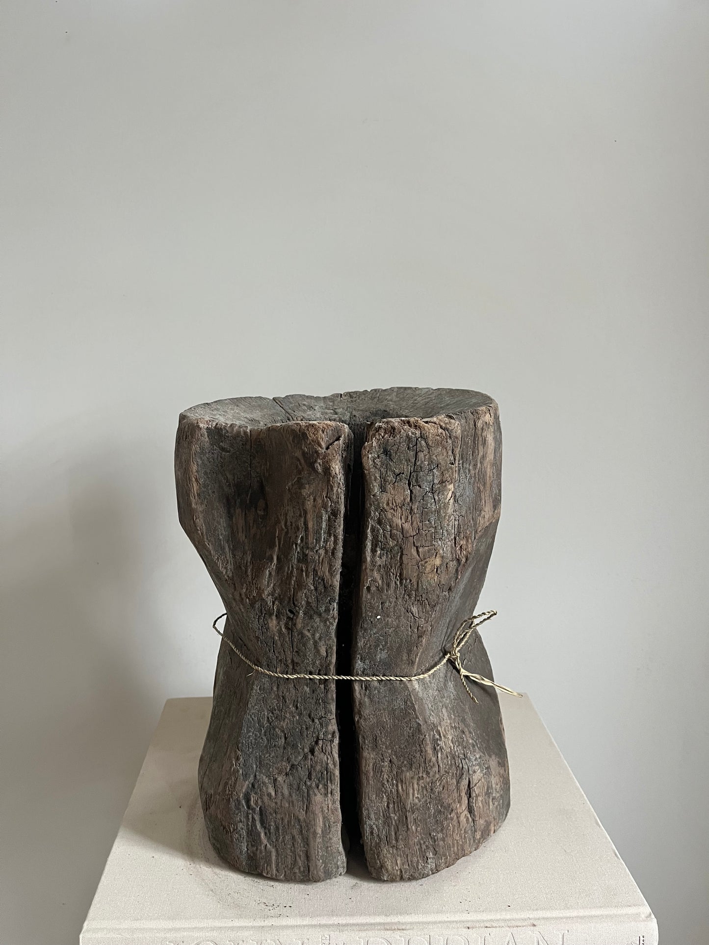 Antique Wood Mortar V