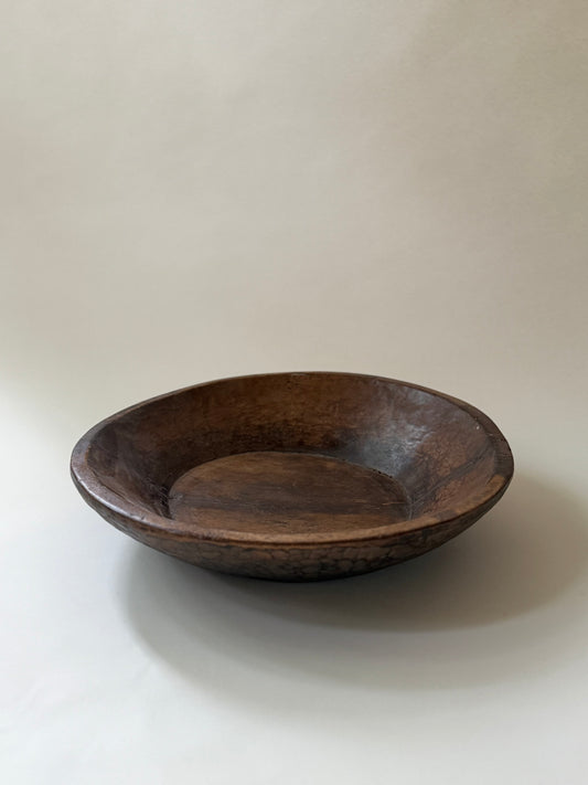 Vintage Wood Bowl - Dark II