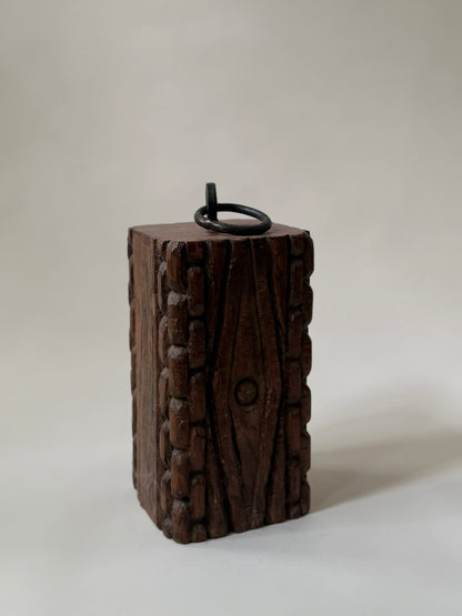 Found Door Stop - Wood & Iron