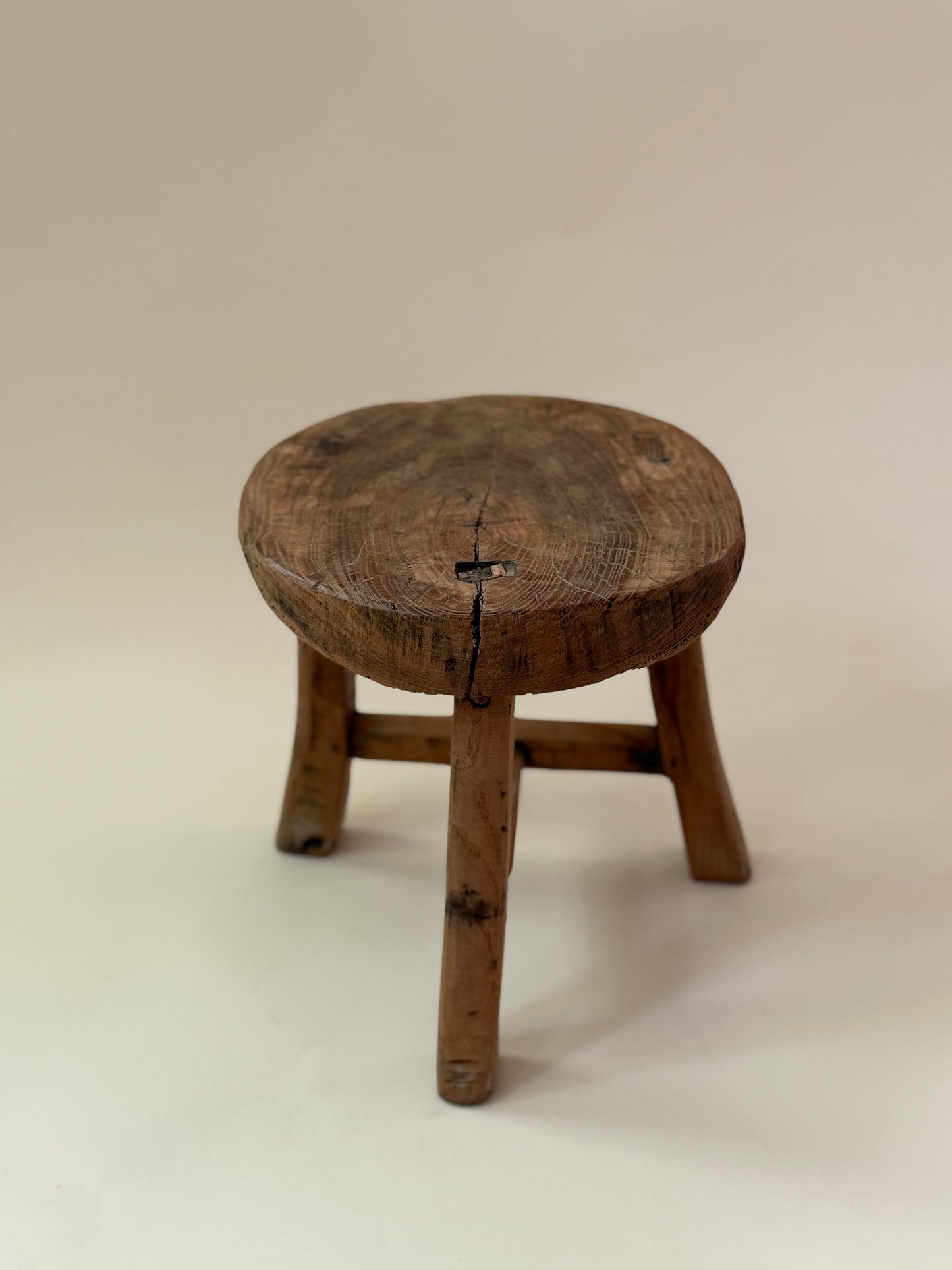 Round Mini Elm Stool