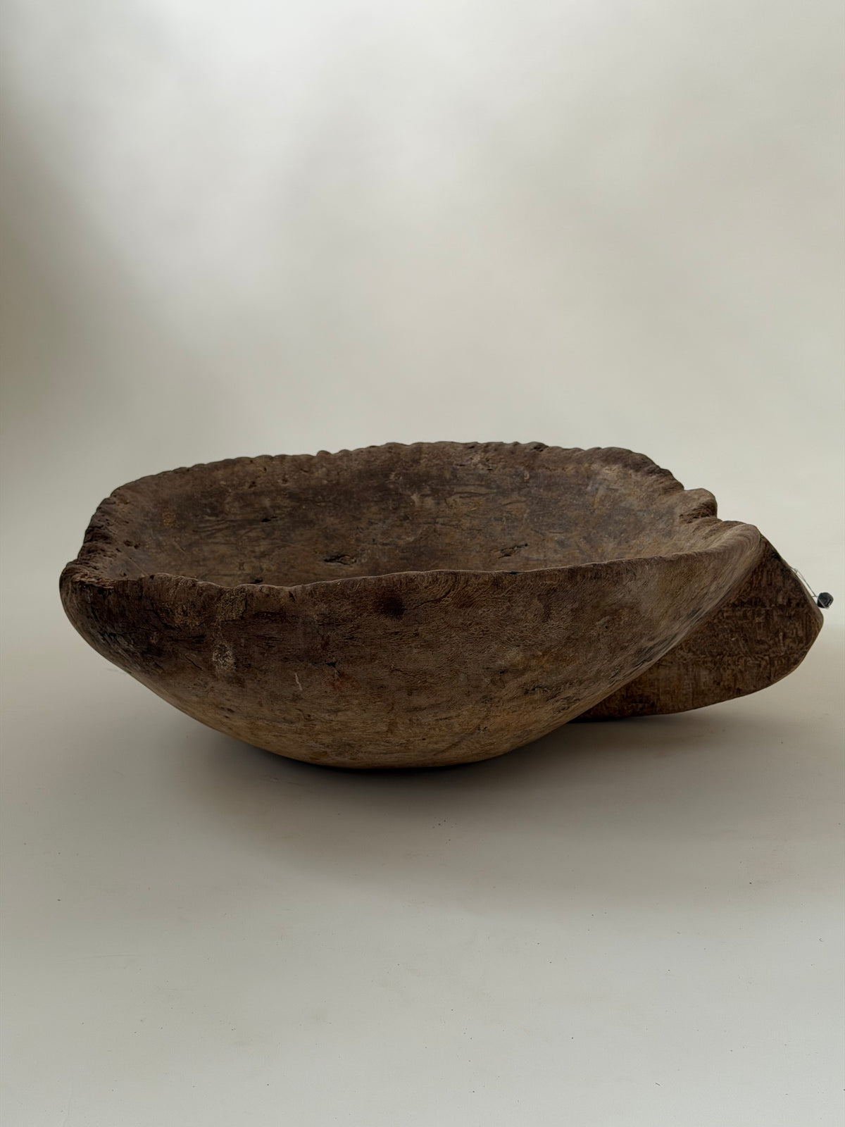Solid Handle Antique Dough Bowl