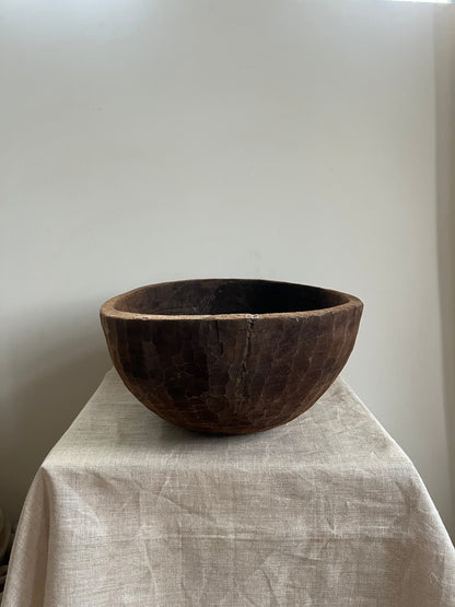 Antique Carved Bowl II