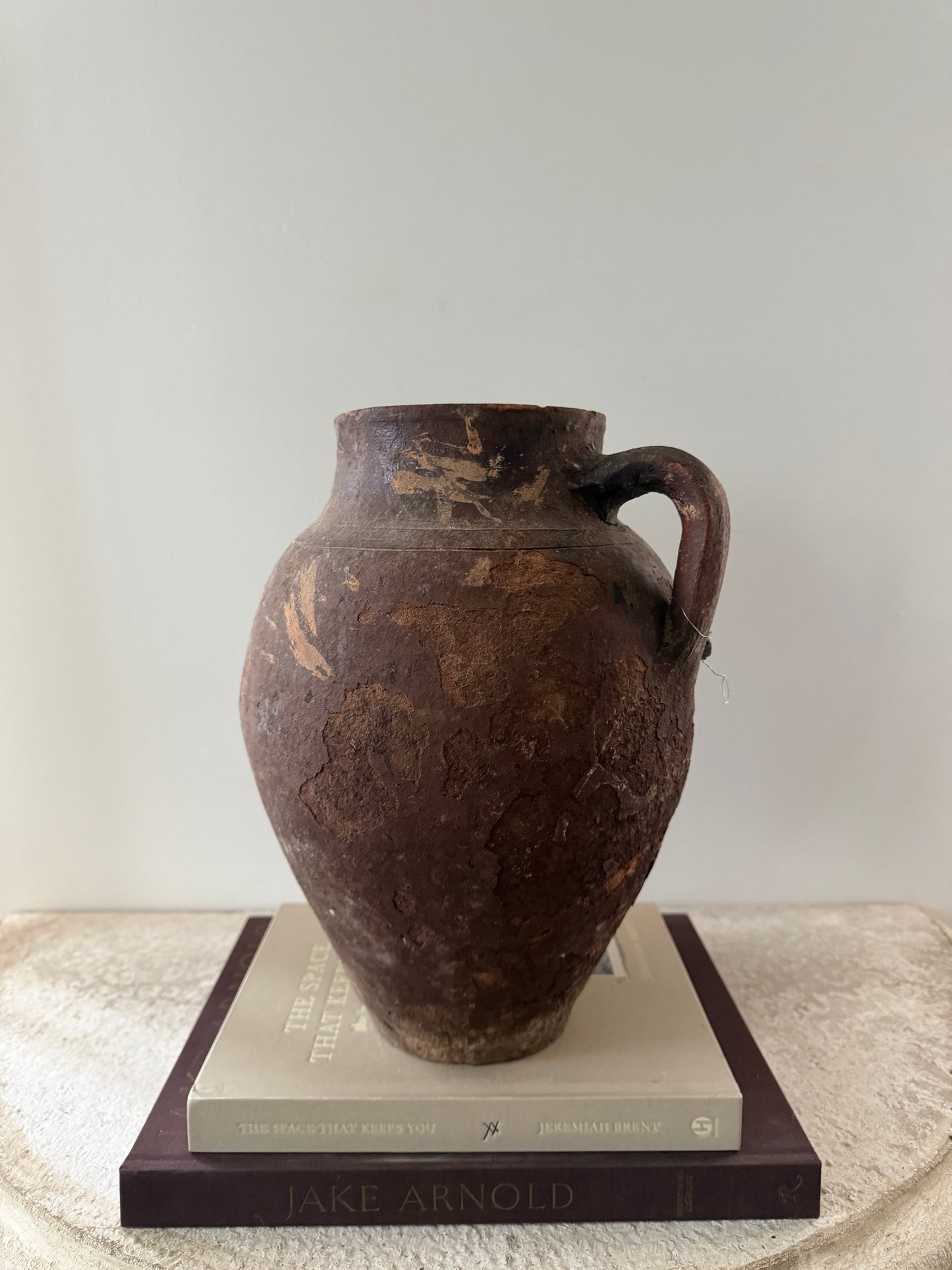 Large 1 Handle Anatolian Vessel - Ember Brown