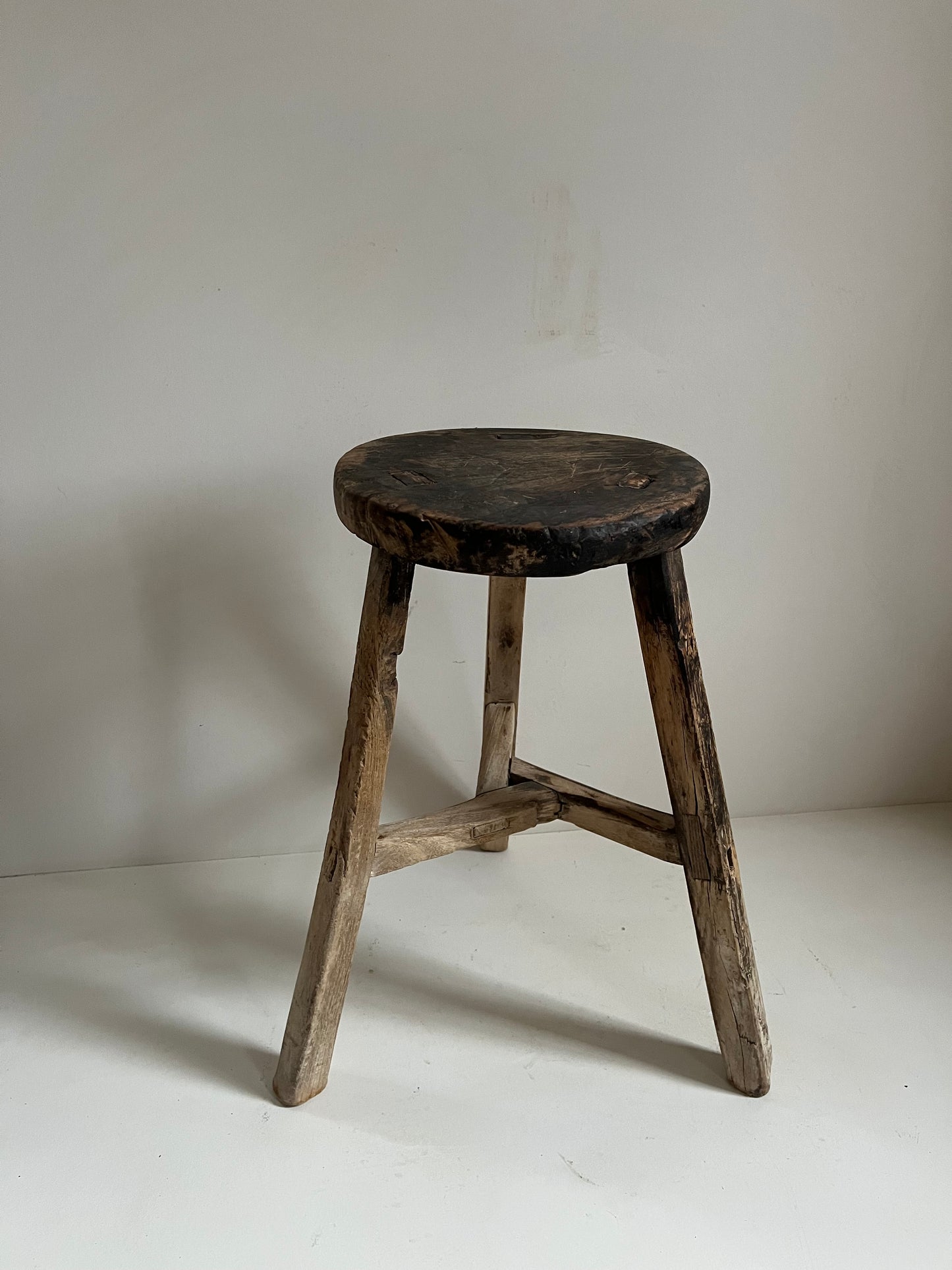 Vintage Elm Stool III