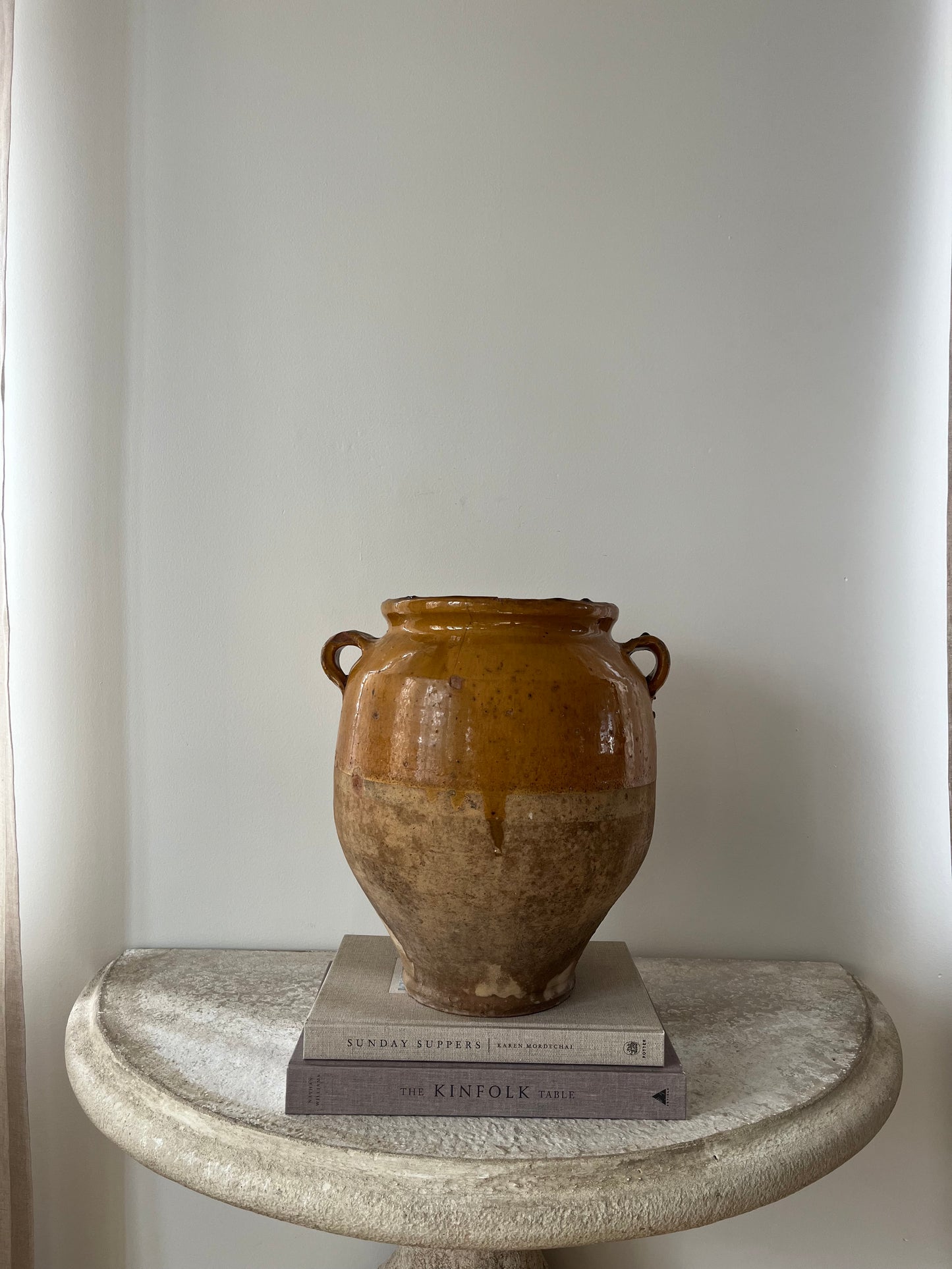 Large Antique Confit Pot I