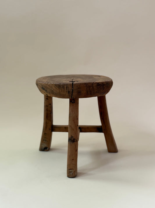 Round Mini Elm Stool