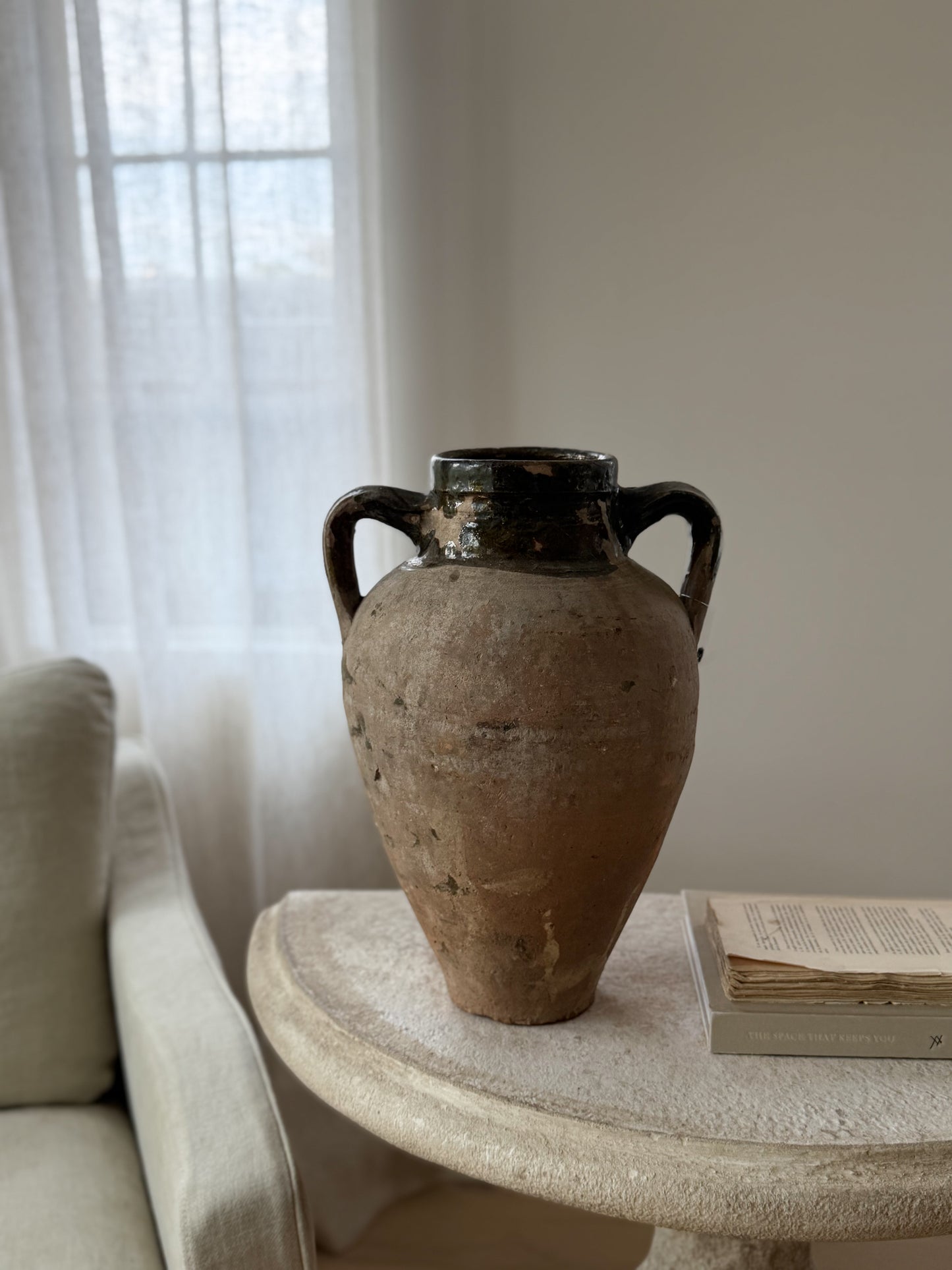 Konya Pot - Moss & Blush Clay