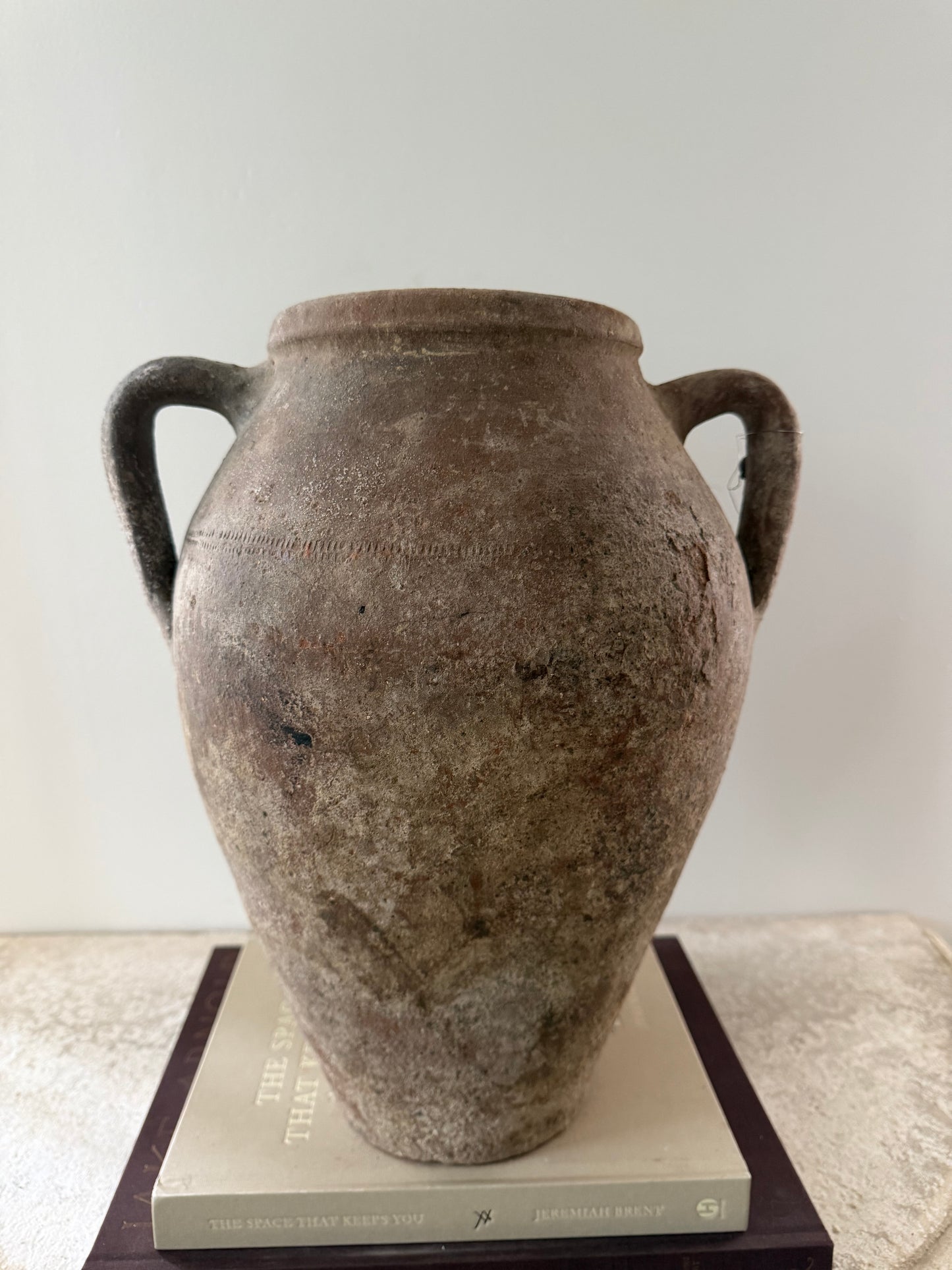 2 Handle Vessel- Brown Patina
