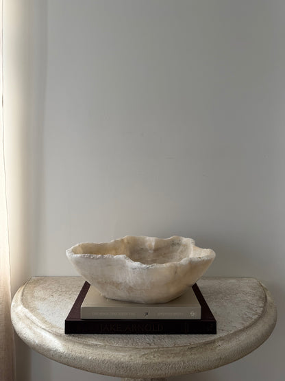 Large Handcarved Solid Onyx Bowl