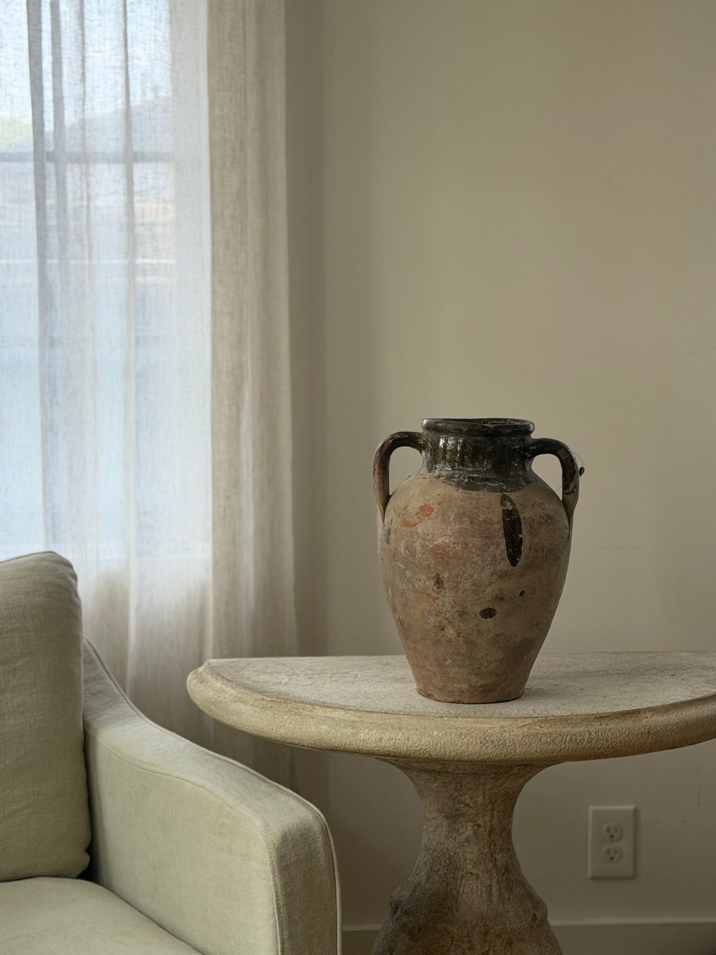 Konya Pot - Terracotta & Olive