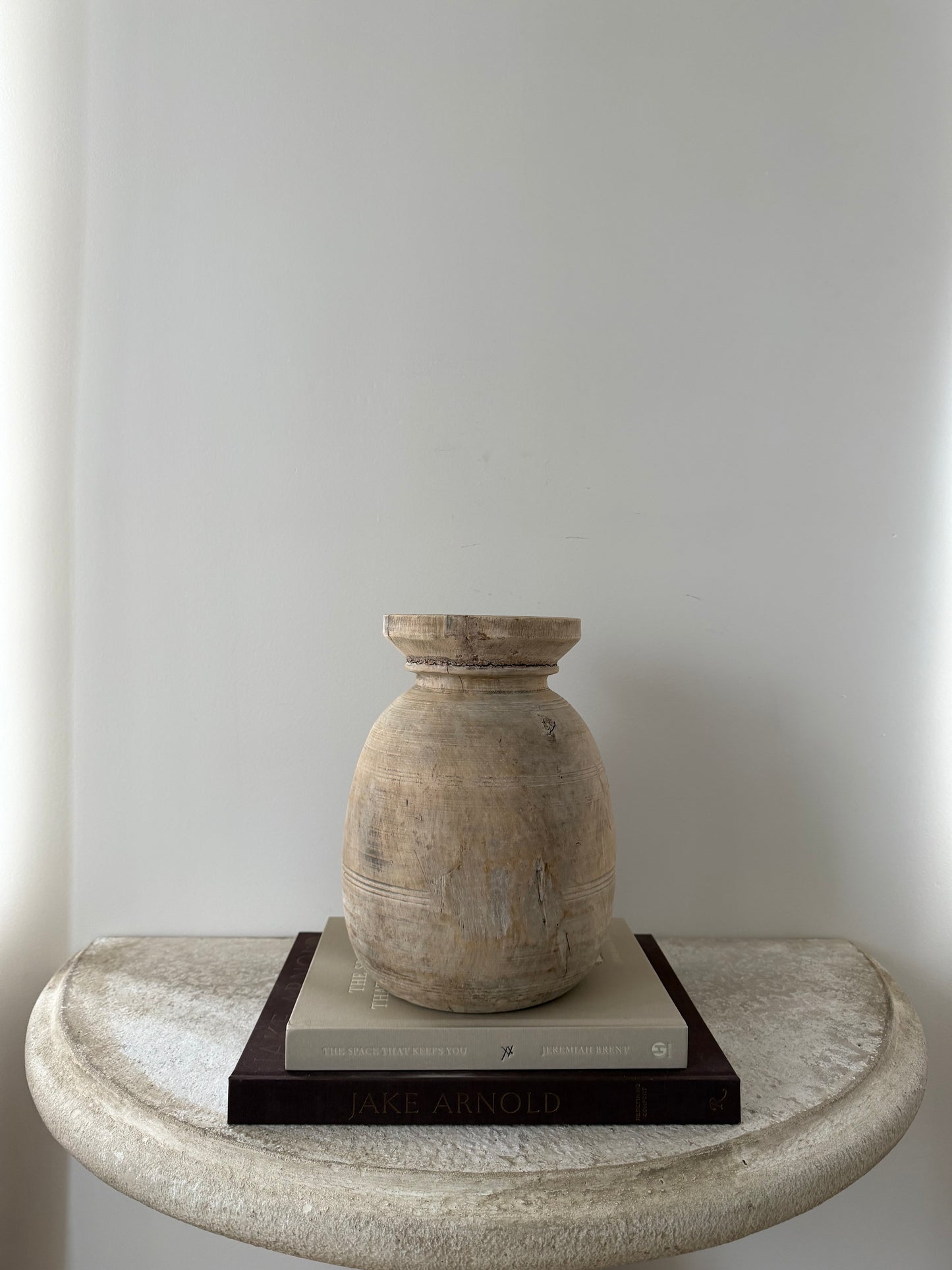 Bleached Teakwood Vase, Large No. 001