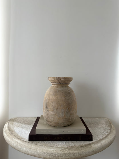 Bleached Teakwood Vase, Large No. 001