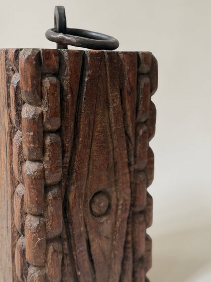 Found Door Stop - Wood & Iron
