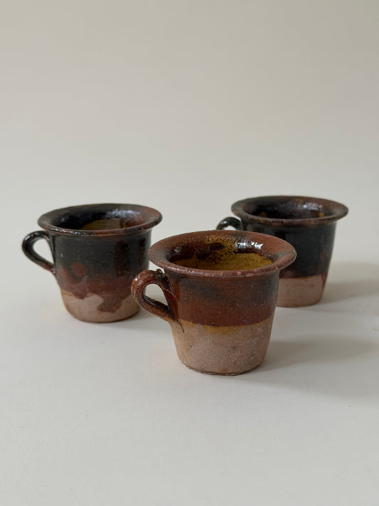 French Cafe Espresso Cups, Set of 3