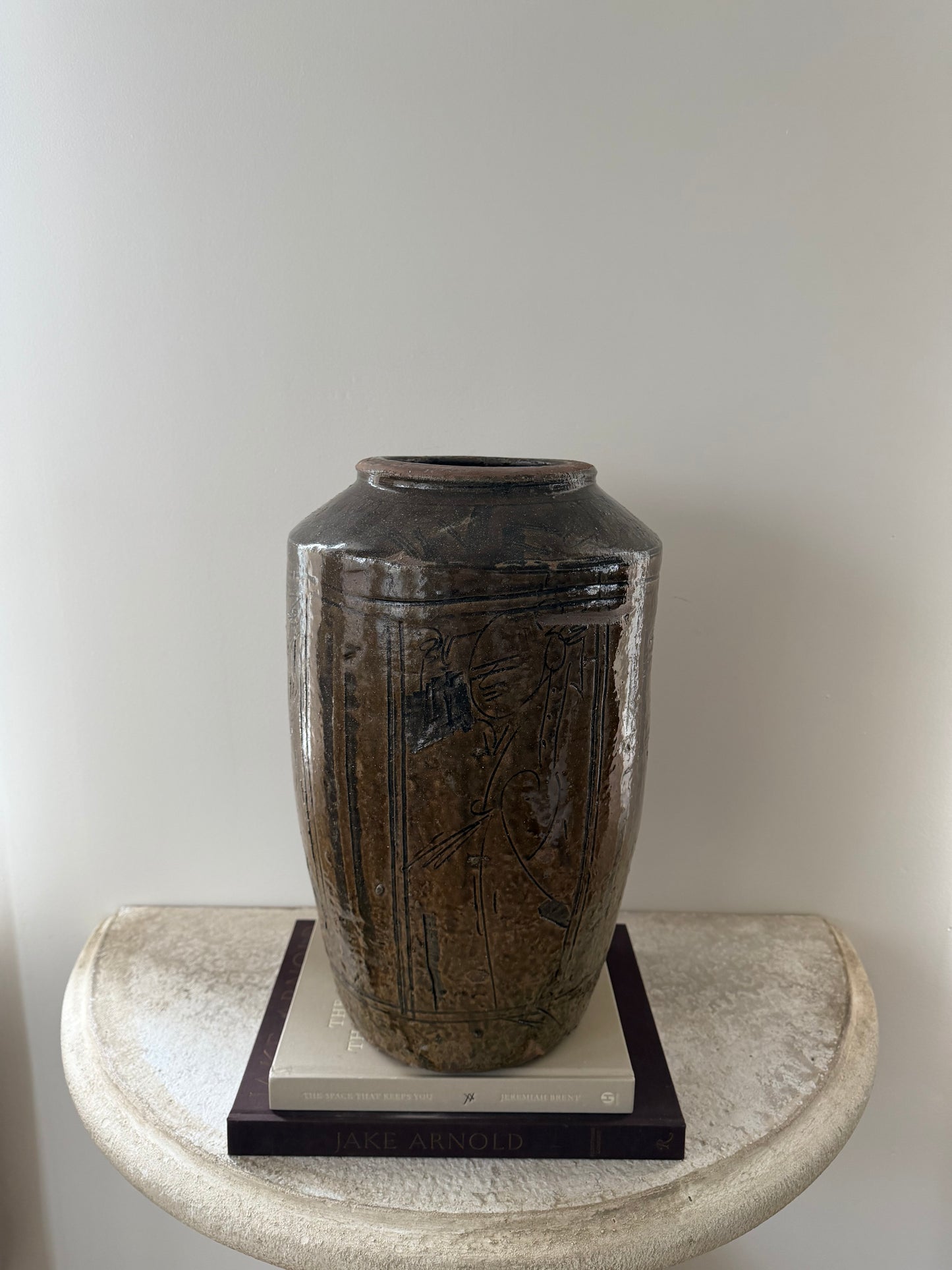 Tall Vintage Ginger Jar