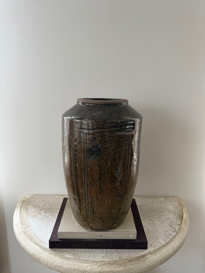 Tall Vintage Ginger Jar