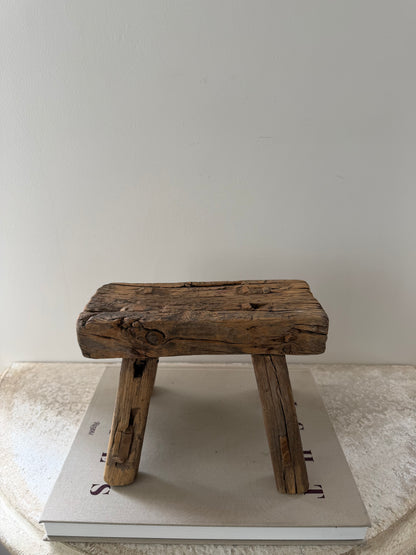Chunky Mini Elm Stool I