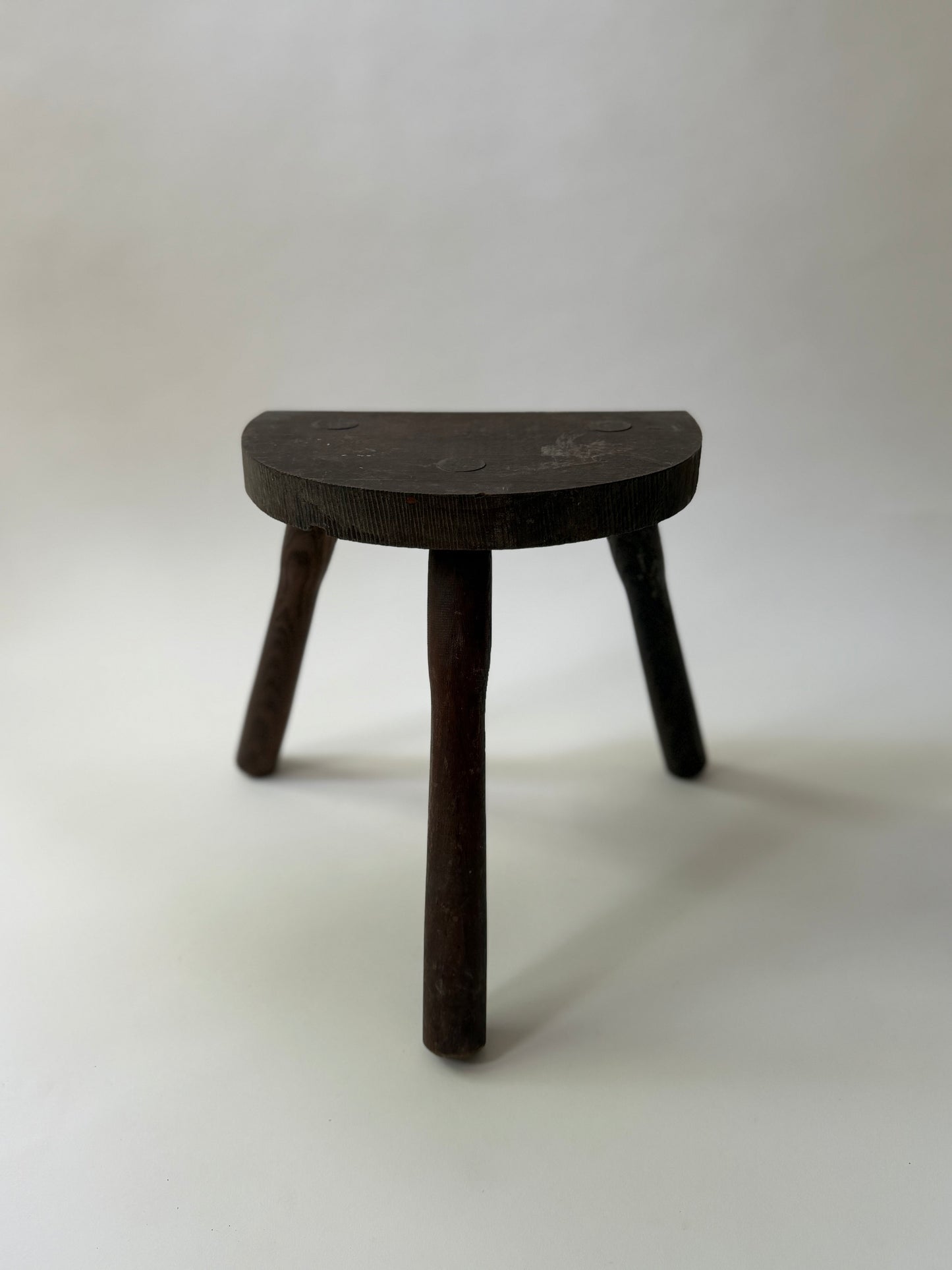 Demi Lune Milking Stool - Dark