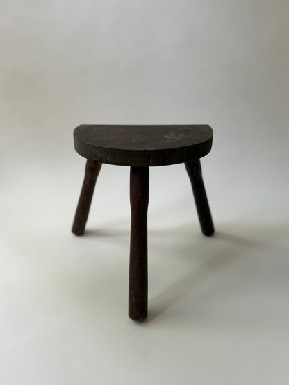 Demi Lune Milking Stool - Dark
