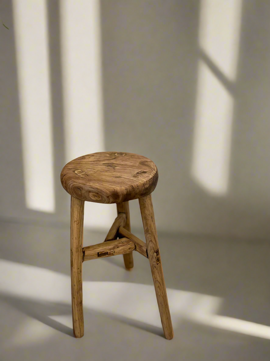 Vintage elm stool