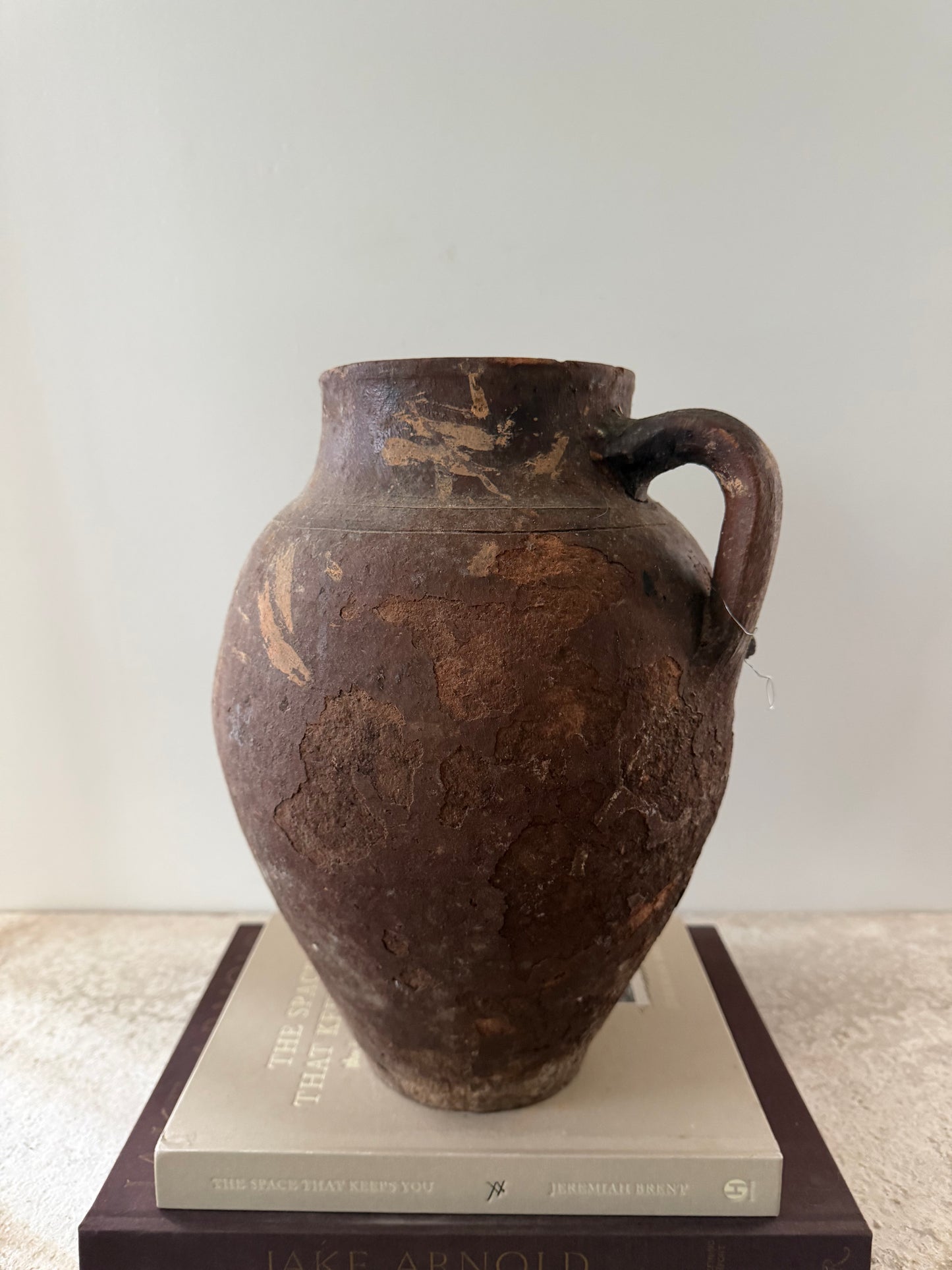 Large 1 Handle Anatolian Vessel - Ember Brown
