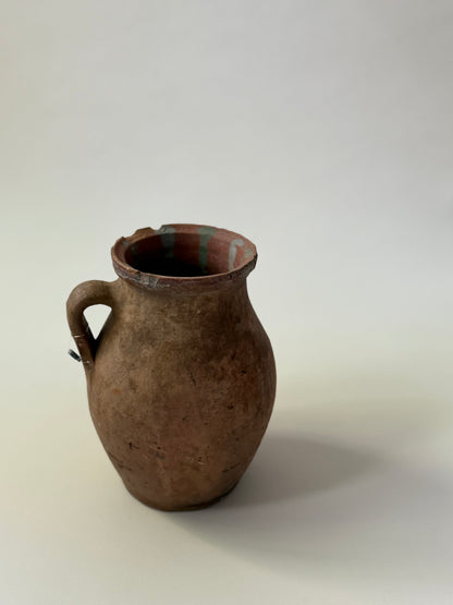Antique Kinik Pot - Turquoise Drip