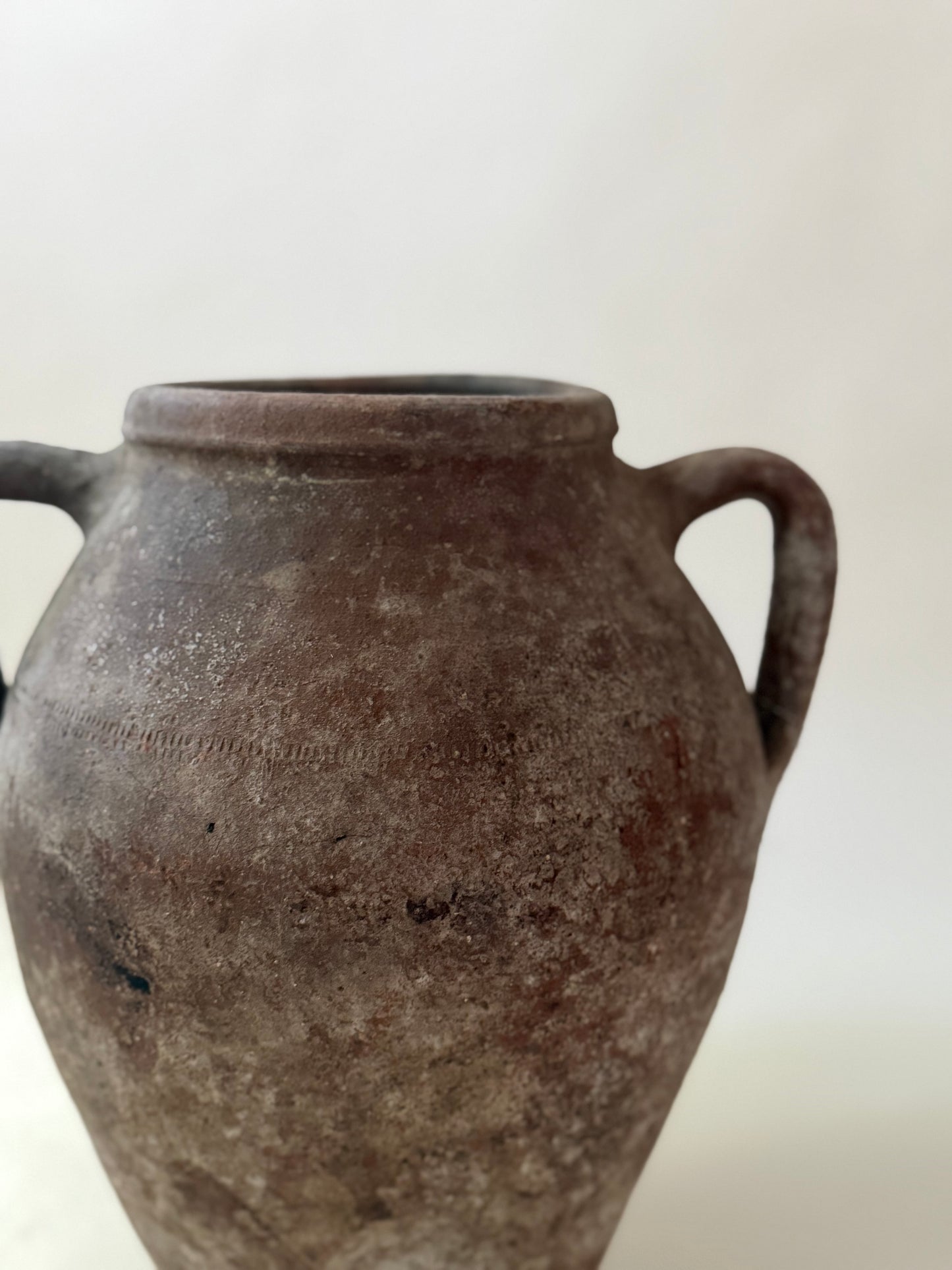 2 Handle Vessel - Brown Patina