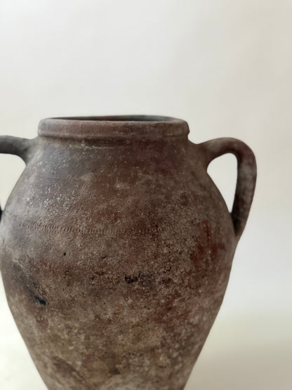 2 Handle Vessel - Brown Patina