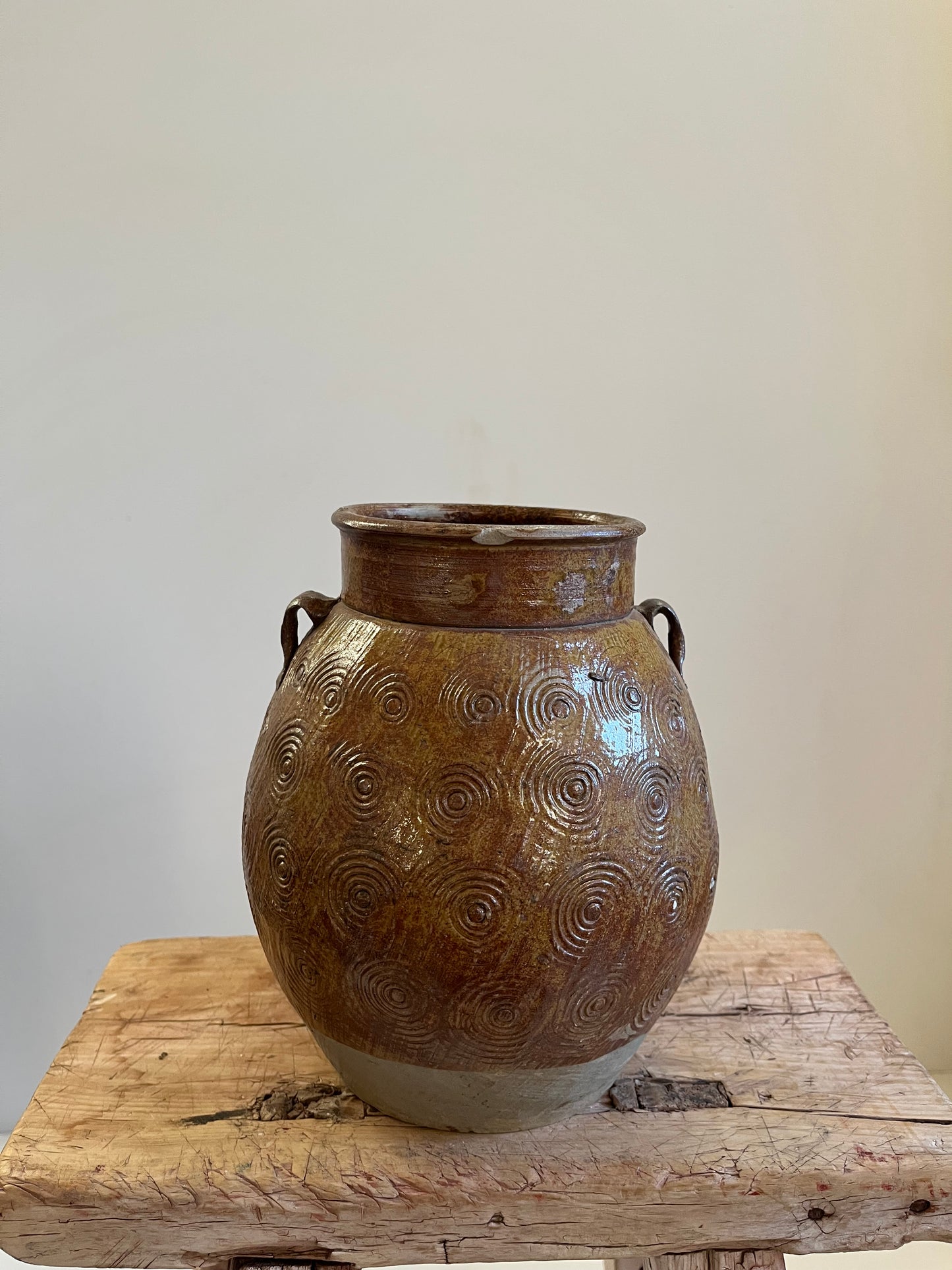 Vintage Glazed Pot IV