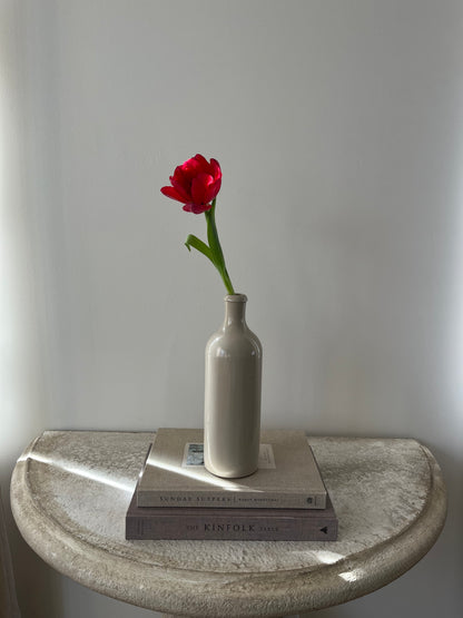 Cream French Stoneware Bottle