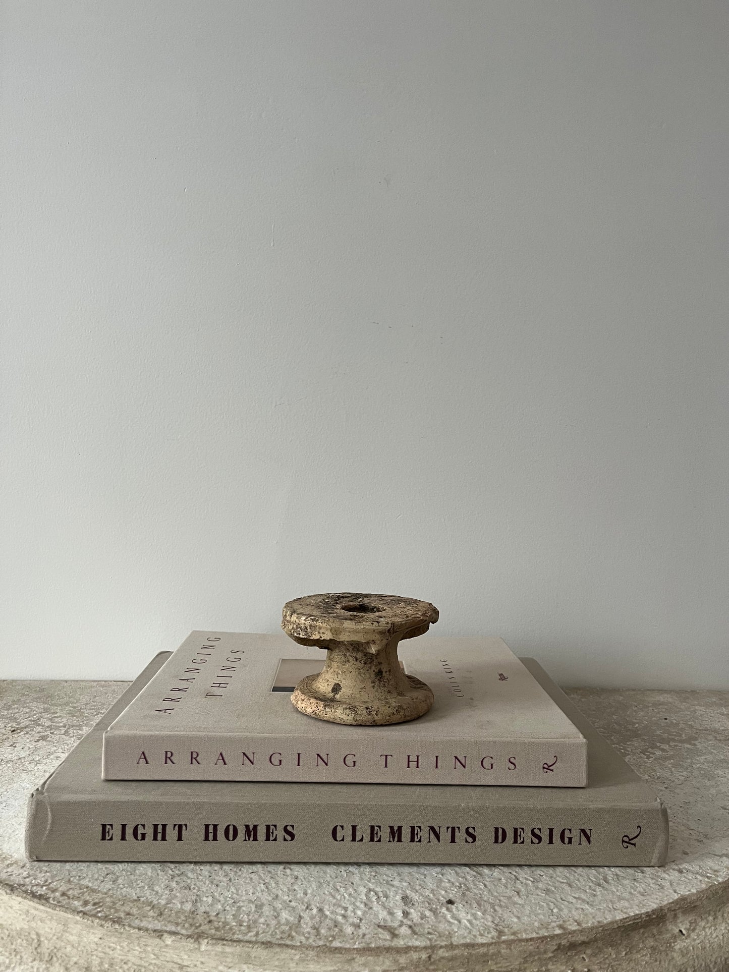 Antique Spanish Stone Candleholders